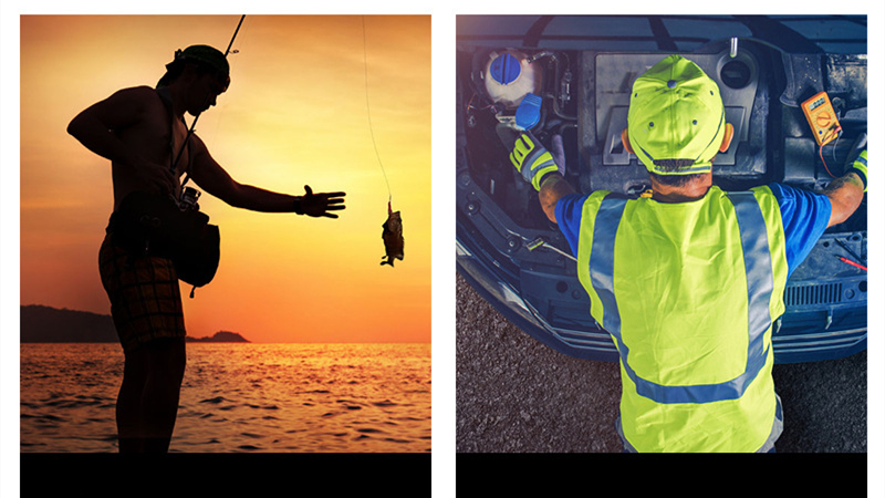 Waterproof LED Light Work Gloves