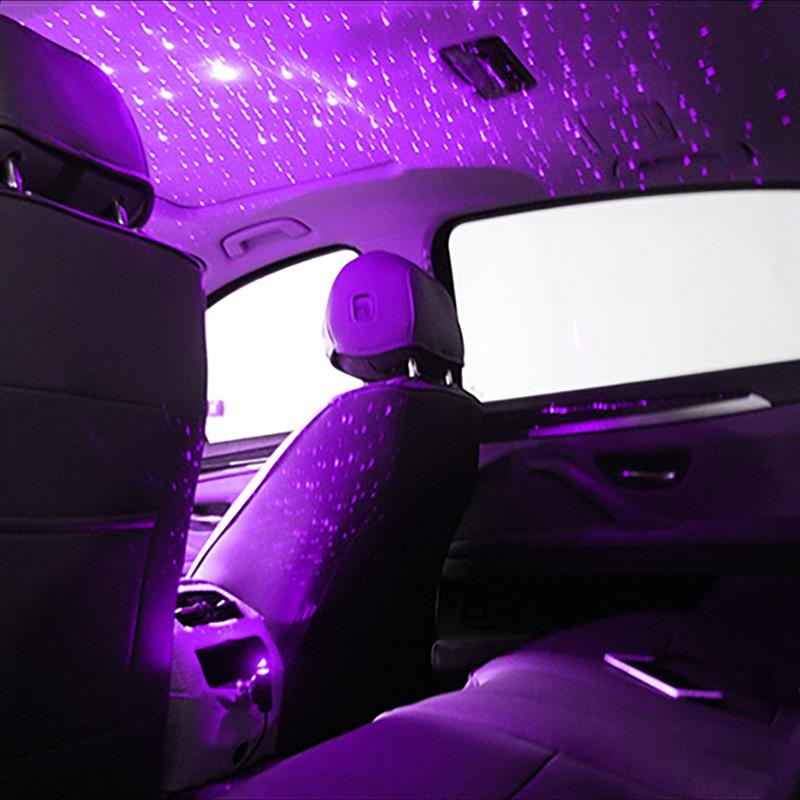 Onever Mini LED Car Roof Star Night Lights Projector Light Interior Ambient Atmosphere Galaxy Lamp Decoration Light USB Plug USB Ceiling Night Light
