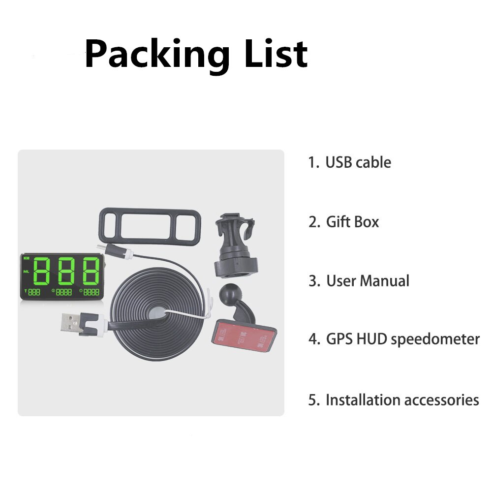 HUD GPS car speedometer