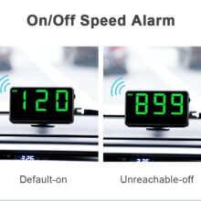 Vjoy GPS Speedometer 4.5″ C80 Speed Odometer Mileage HUD Display Digital Speed Alarm MPH KMH Altitude Display Projector 3” C60s Vjoy GPS Speedometer 4.5