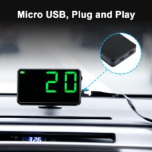 Vjoy GPS Speedometer 4.5″ C80 Speed Odometer Mileage HUD Display Digital Speed Alarm MPH KMH Altitude Display Projector 3” C60s Vjoy GPS Speedometer 4.5