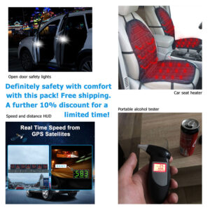 Safety-Luxury-Pack-1 car seat warmer alcohol breath tester door open safety lights GPS speed monitor