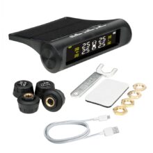 Car TPMS Tyre Pressure Monitoring System Solar Power Digital LCD Display Auto Security Alarm Systems Pressure External Sensor Car TPMS Tyre Pressure Monitoring System Solar Power Digital LCD Display Auto Security Alarm Systems Pressure External Sensor