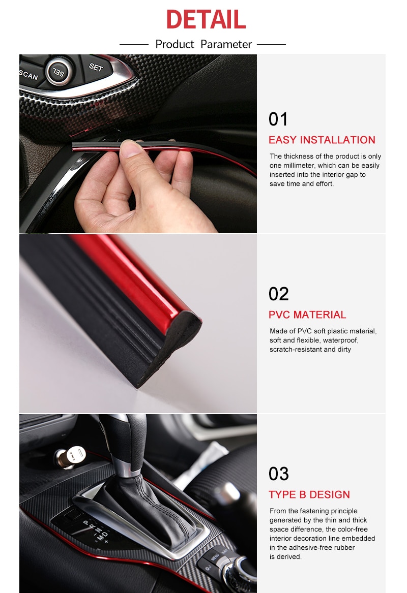 Car Moulding Decoration Flexible Strips