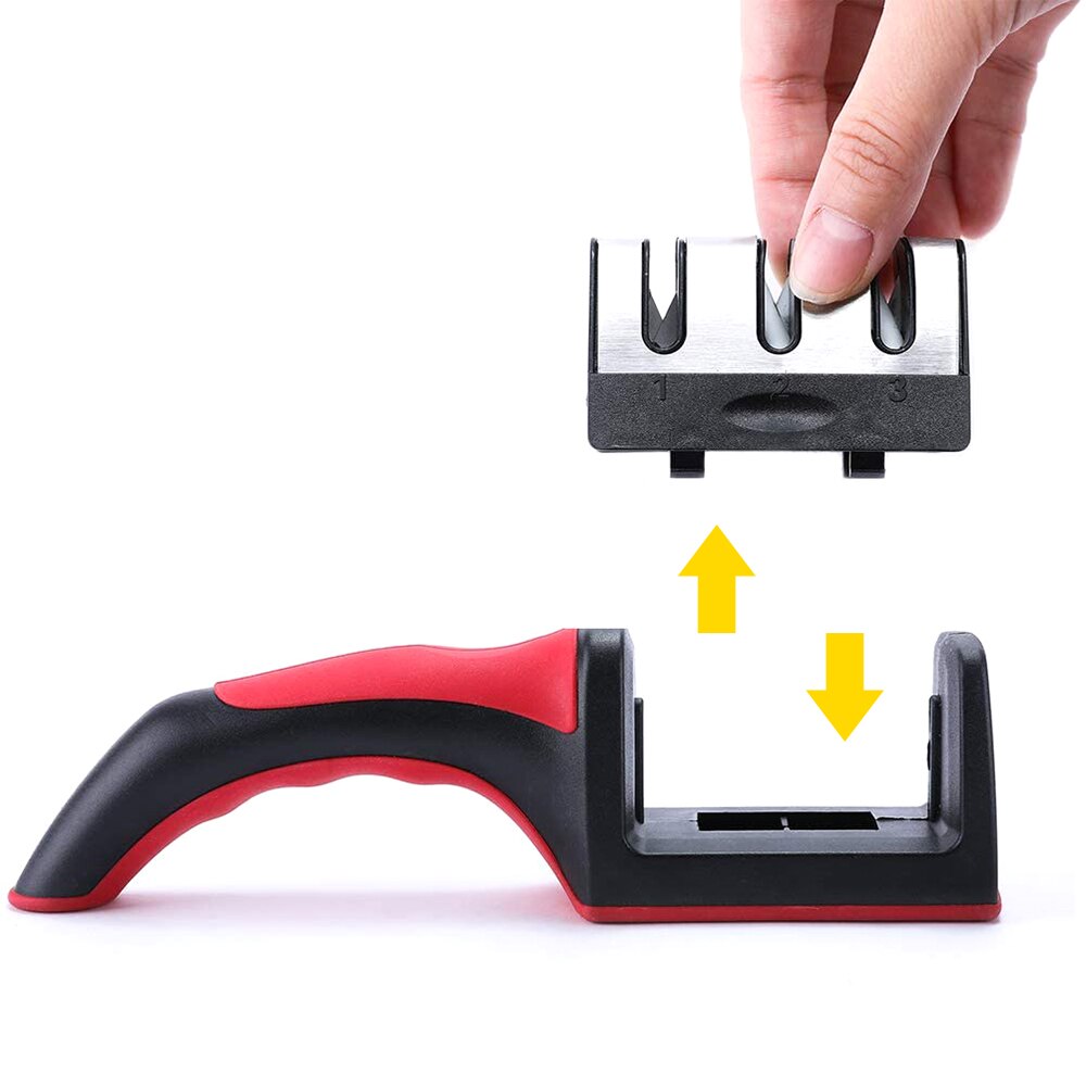 3-Stage Kitchen Knife Sharpening Tool For All Knives Kitchen Tools 3-Stage Kitchen Knife Sharpening Tool For All Knives Kitchen Tools