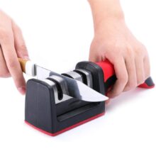Knife Sharpener 3-Stage With 1 More Replace Sharpener Manual Kitchen Knife Sharpening Tool For All Knives Kitchen Tools Knife Sharpener 3-Stage With 1 More Replace Sharpener Manual Kitchen Knife Sharpening Tool For All Knives Kitchen Tools