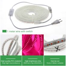 LED Grow Strip Full Spectrum Waterproof AC220V LED Grow Light 2835 LED Phyto lamps For Plants Flowers Greenhouses Hydroponic LED Grow Strip Full Spectrum Waterproof AC220V LED Grow Light 2835 LED Phyto lamps For Plants Flowers Greenhouses Hydroponic
