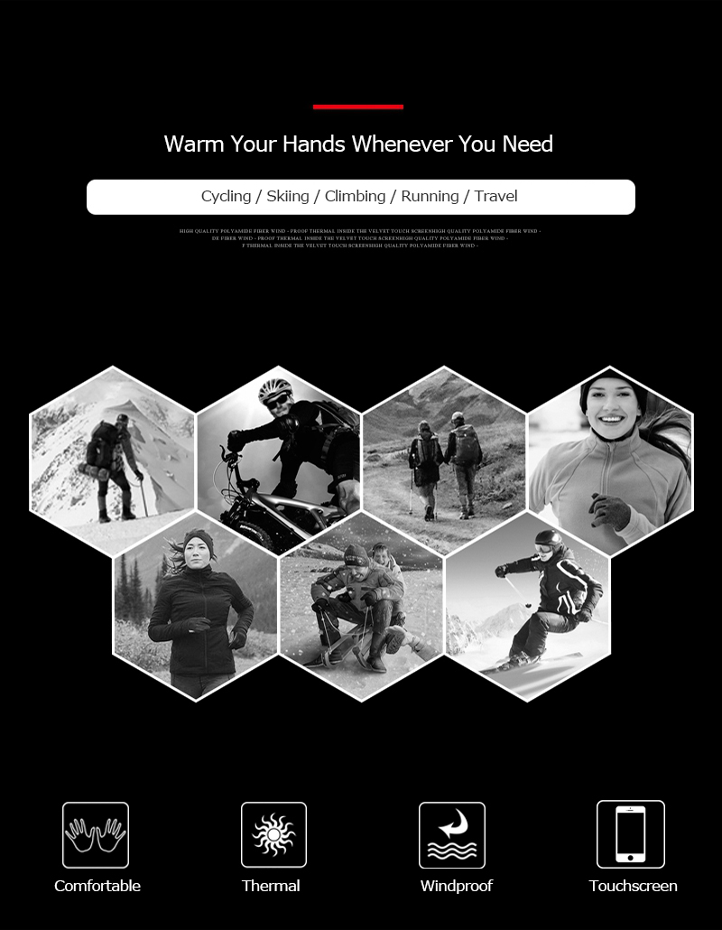 Thermal Touchscreen Anti-Slip Windproof Cycling Gloves 