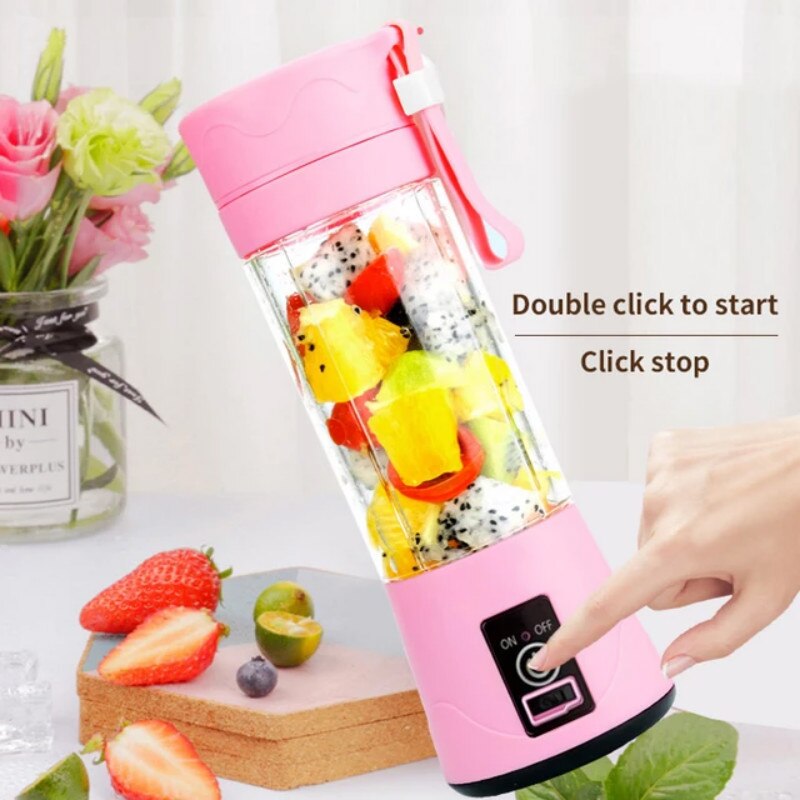 DTVANE 6 Cutter Head Smoothie Blender Electric Juicer Machine Portable Blender Mini Food Processor Personal Lemon Squeezer