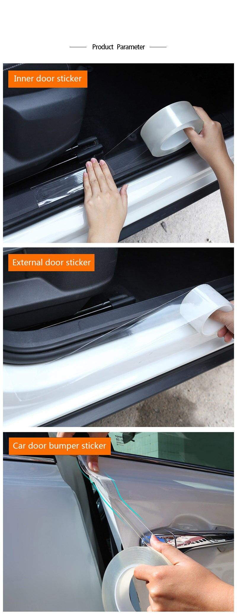 Auto Protector Film Door Edge Protective Nano Glue Car Trunk Door Sill