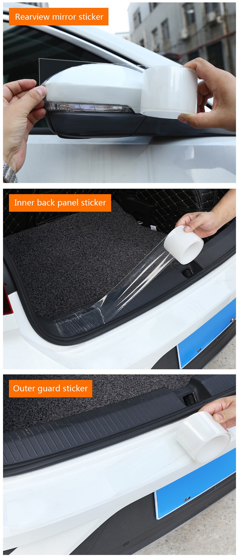 Auto Protector Film Door Edge Protective Nano Glue Car Trunk Door Sill