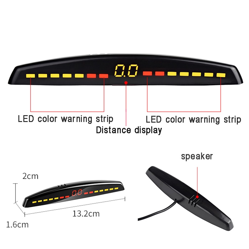 Car Led Parking Sensor Auto Car Detector Display Reverse Backup System With 4 Sensors Car Led Parking Sensor Auto Car Detector Display Reverse Backup System With 4 Sensors