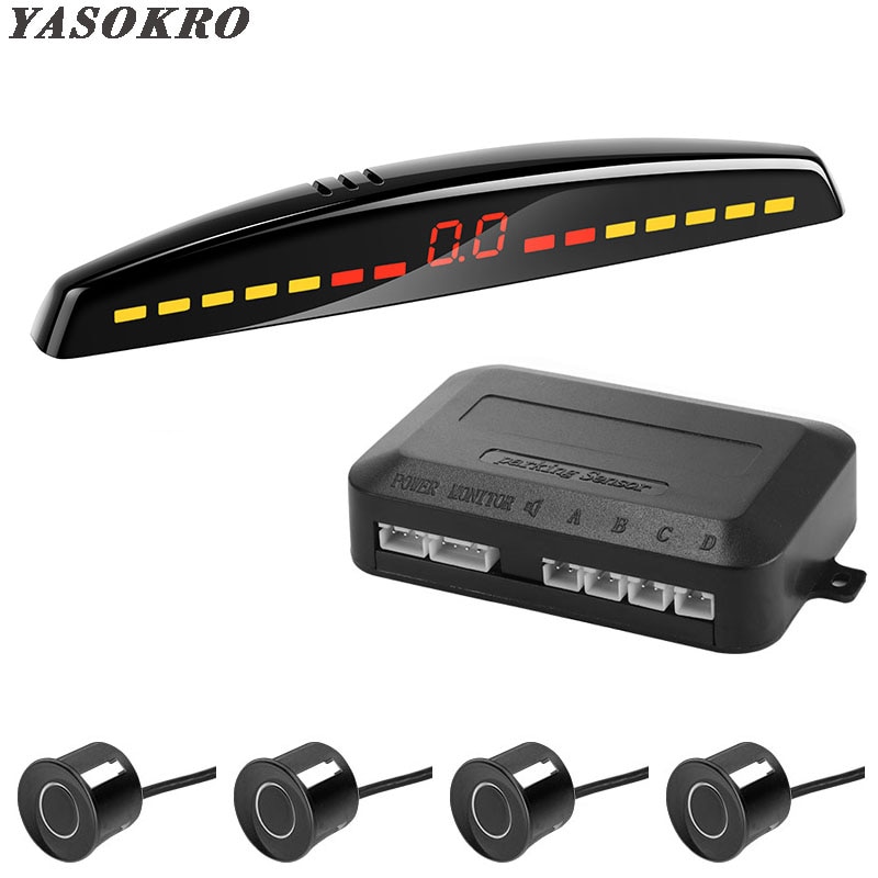 Car Led Parking Sensor Auto Car Detector Display Reverse Backup System With 4 Sensors Car Led Parking Sensor Auto Car Detector Display Reverse Backup System With 4 Sensors