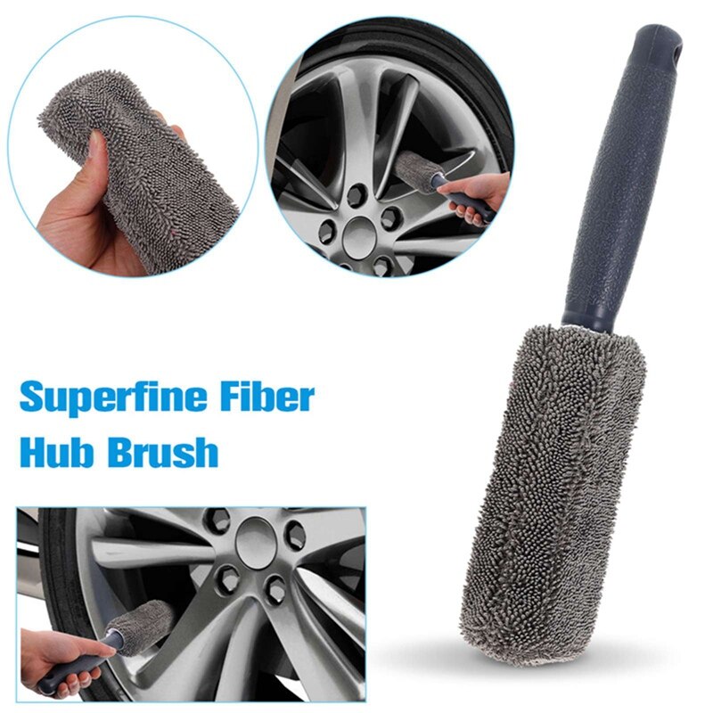 9pcs/Set Auto Cleaning Tools Microfiber Towel Car Tire Brush Soft Absorbancy Glove Detailing Car Motorcycle Washer Care Set