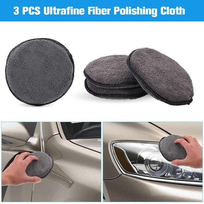 9pcs/Set Auto Cleaning Tools Microfiber Towel Car Tire Brush Soft Absorbancy Glove Detailing Car Motorcycle Washer Care Set