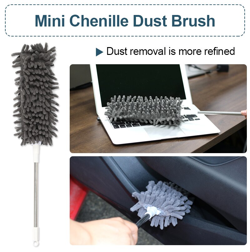 Dust Cleaning Brush Set Telescopic Microfiber Dust Removal Dusters Bendable Dust Brush For Car Furniture Household Cleaning