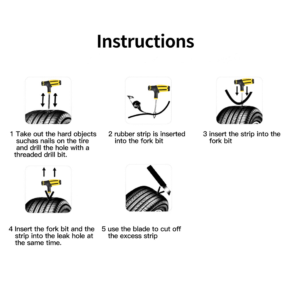 Car Tire Repair Tool Kit