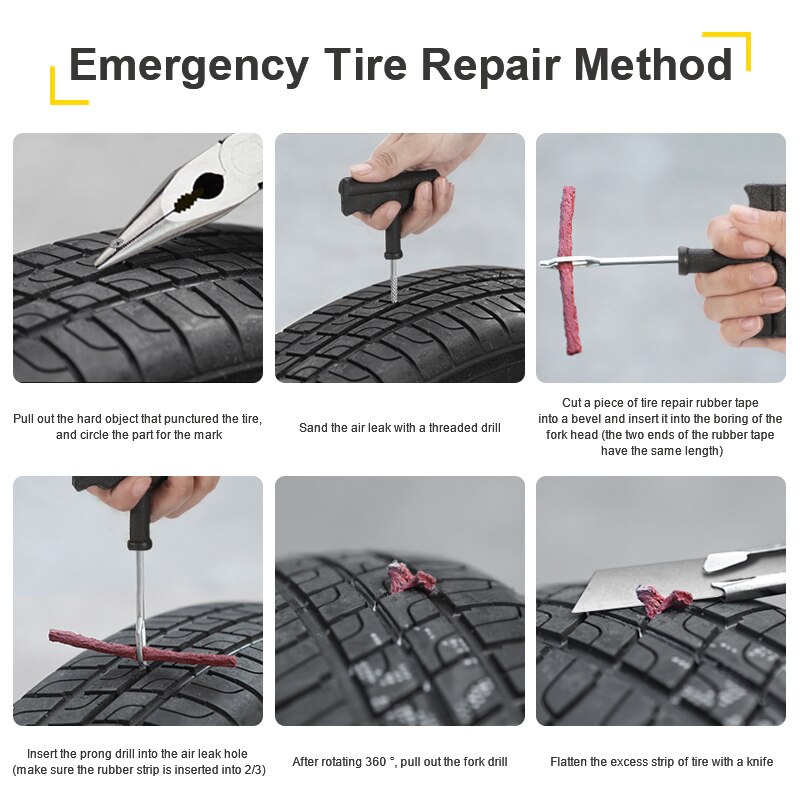 Car Tire Repair Tool Kit